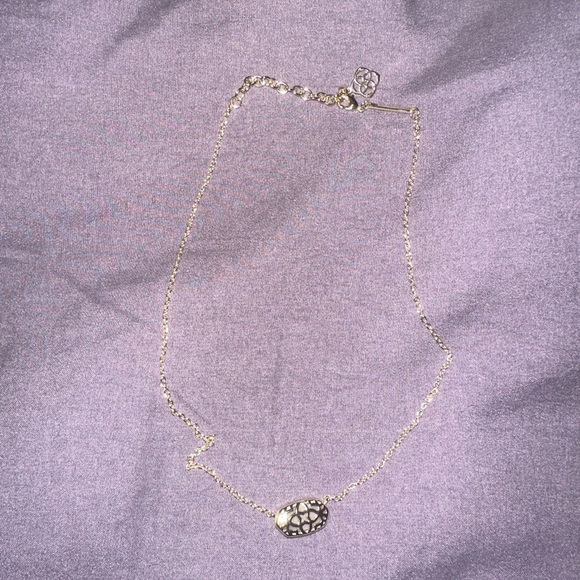 NWT Kendra Scott Elisa Gold Pendant Necklace in Iridescent Drusy - Picture 9 of 11